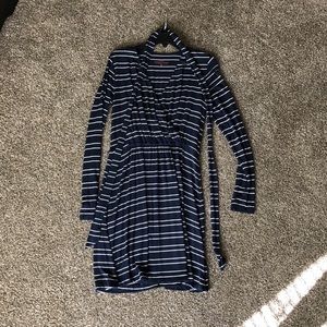 Vineyard vines navy and white striped dress